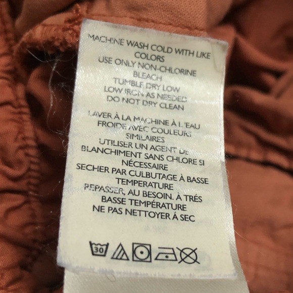 Free People drawstring cotton parachute pants sz XS coral 🪸 - Picture 4 of 9